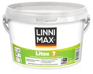 LINNIMAX LITEX 7 / ЛИННИМАКС ЛИТЕКС 7 краска для стен и фактурных обоев водно-дисперсионная