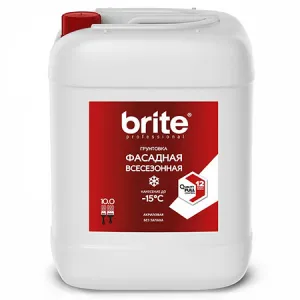 BRITE PROFESSIONAL / БРАЙТ ПРОФЕССИОНАЛ грунтовка для фасадов всесезонная до минус 15