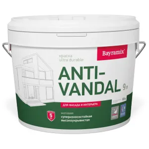 BAYRAMIX ULTRA DURABLE ANTIVANDAL / БАЙРАМИКС УЛЬТРА ДЮРАБЛ АНТИВАНДАЛ краска фасадная силиконовая