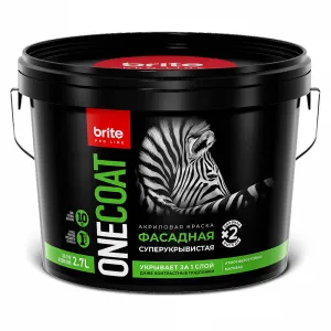 BRITE PROFESSIONAL ONE COAT / БРАЙТ ПРОФЕССИОНАЛ ВАН КОТ краска фасадная высокоукрывистая