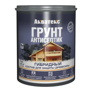АКВАТЕКС грунт-антисептик для древесины гибридный для внутренних и наружных работ