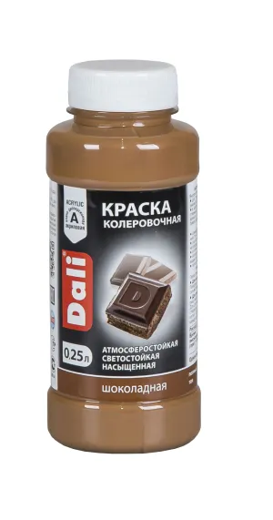 DALI краска колеровочная, акриловая, атмосферостойкая, светостойкая, синий (0,25л)
