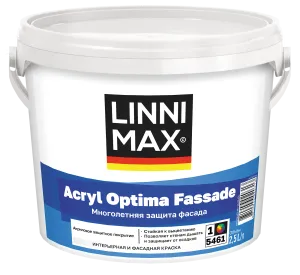 LINNIMAX ACRYL OPTIMA FASSADE / ЛИННИМАКС АКРИЛ ОПТИМА ФАСАД краска акриловая водно-дисперсионная