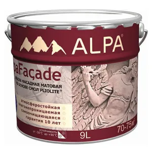 Alpa Facade / Альпафасад всесезонная краска на основе плиолита