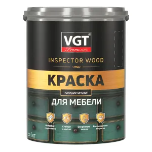 VGT / ВГТ краска для мебели полиуретановая полуматовая супербелая