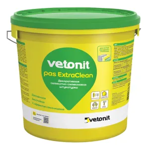 VETONIT PAS EXTRACLEAN / ВЕТОНИТ ПАС ЭКСТРАКЛИН штукатурка декоративная силикатно-силиконовая короед