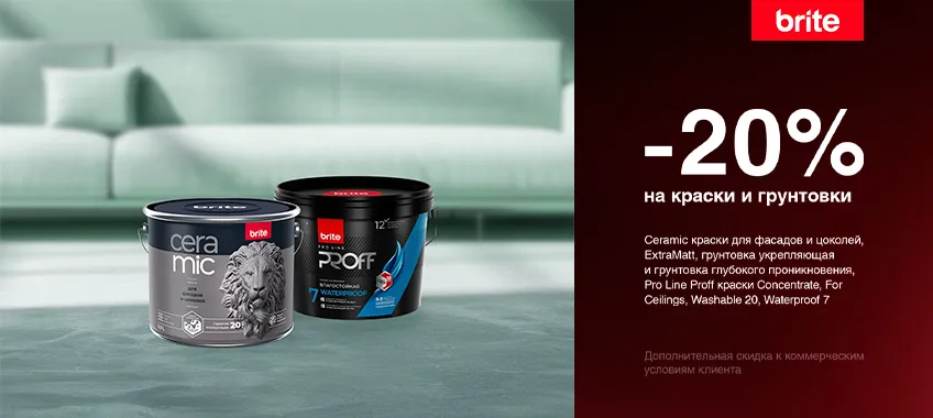 Дополнительная скидка 20% на выделенный ассортимент BRITE