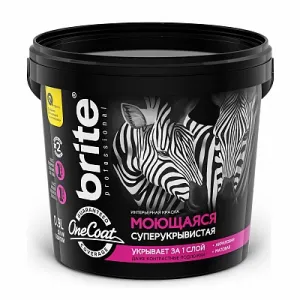 BRITE PROFESSIONAL ONE COAT / БРАЙТ ПРОФЕССИОНАЛ краска для стен моющаяся высокоукрывистая