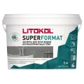 LITOKOL SUPERFORMAT затирка для всех крупноформатных плит, SF.110 жемчужно-серый (2кг)