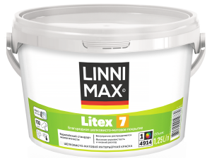 LINNIMAX LITEX 7 / ЛИННИМАКС ЛИТЕКС 7 краска для стен и фактурных обоев водно-дисперсионная