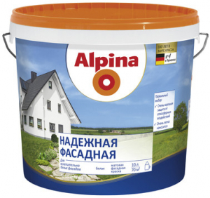 Alpina / Альпина Надежная Фасадная краска ослепительно белая