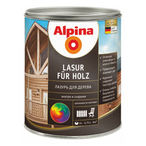 Alpina Aqua Lasur fūr Holz / Альпина лазурь для наружных и внутренних работ
