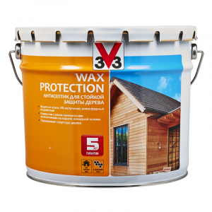 V33 WAX PROTECTION антисептик для дерева алкидный с воском, 5 лет гарантии