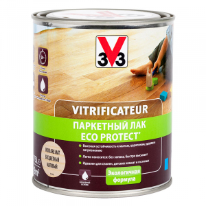V33 ECO PROTECT лак паркетный акриловый полиуретановый, полуглянцевый