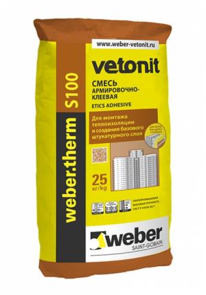 weber.therm S100 / Вебер Терм смесь армировочно-клеевая для теплоизоляции фасадов