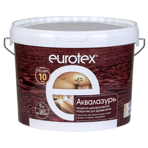 Eurotex /Евротекс Аквалазурь лак защитно-декор. для дерева акриловый лессирующий