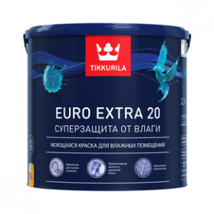 Tikkurila Euro Extra 20 / Тиккурила Евро Экстра 20 полуматовая краска для влажных помещений