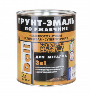 Dali /Дали Грунт-эмаль по ржавчине 3 в 1 гладкая алкидная