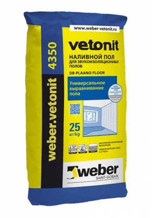 weber.vetonit 4350 / Вебер Ветонит 4350 наливной пол для звукоизоляционных полов