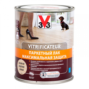 V33 лак паркетный алкидный полиуретановый, максимальная защита, глянцевый