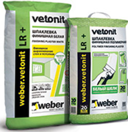 weber.vetonit LR+ / Ветонит ЛР шпаклевка финишная, полимерная для сухих помещений
