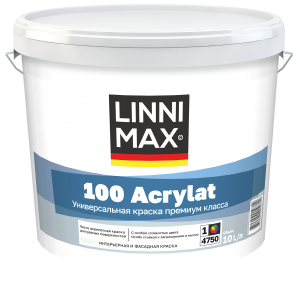 LINNIMAX 100 ACRYLAT / ЛИННИМАКС 100 АКРИЛАТ краска для фасадов и интерьеров акриловая износостойкая