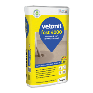 Weber Vetonit Fast 4000 / Вебер Ветонит 4000 наливной пол, быстротвердеющий