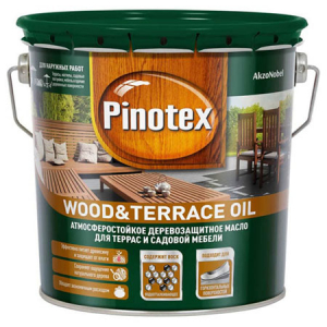 Pinotex Wood & Terrace Oil / Пинотекс Вуд энд Терас Оил деревозащитное масло для дерева и терасс