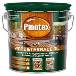 Pinotex Wood & Terrace Oil / Пинотекс Вуд энд Терас Оил деревозащитное масло для дерева и терасс