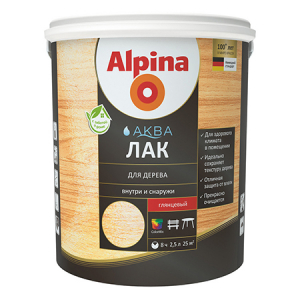 Alpina Aqua / Альпина Аква лак на водной основе для дерева