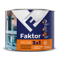 FAKTOR / ФАКТОР грунт-эмаль по металлу и ржавчине 3 в 1 органоразбавляемая