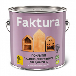 Faktura / Фактура защитный состав для древесины с ионами серебра и воском универсальный