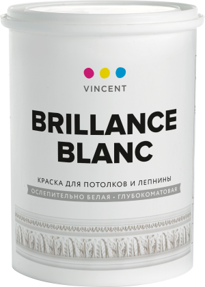 VINCENT BRILLANCE BLANC / ВИНСЕНТ БРИЙАНС БЛАН краска акрилатная для потолков и стен сухих помещений