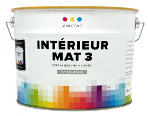 Vincent Intérieur Mat 3 / Винсент Интериор Мат 3 матовая краска для стен и потолков
