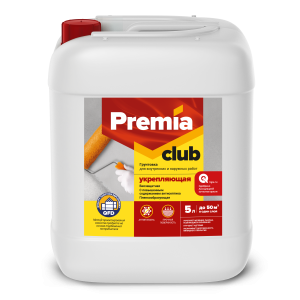 PREMIA CLUB / ПРЕМИА КЛАБ грунтовка укрепляющая акриловая для наружных и внутренних работ